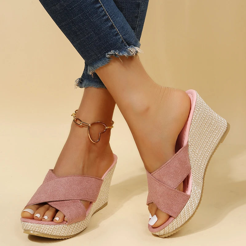 Lucie-Claire™ | Almina Comfort Wedges Sandals.