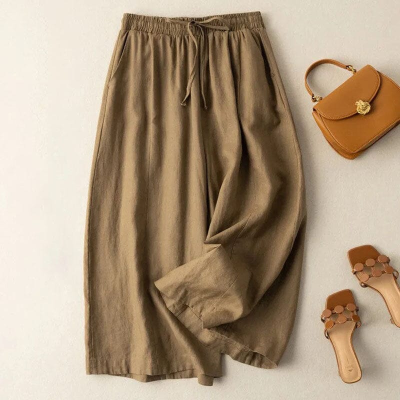 Dorothea™ - Cotton and Linen Cropped Pants