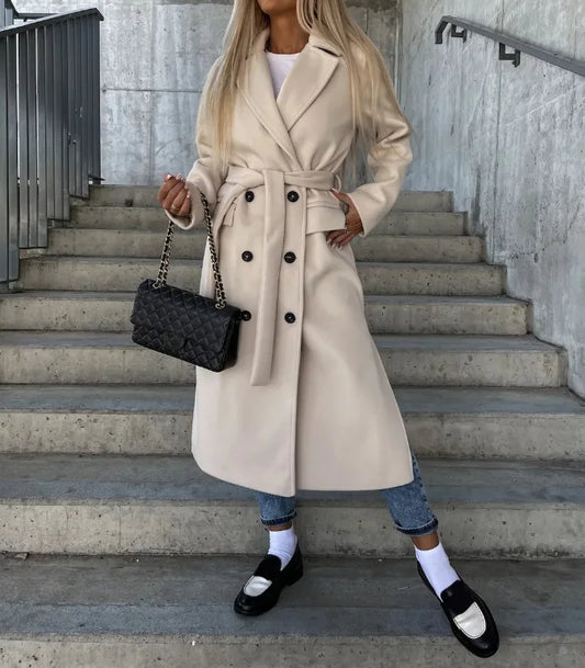 Kim™ | Elegant Double-Breasted Wool Coat