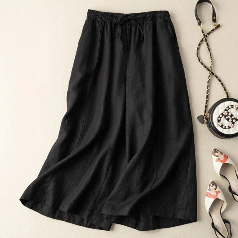 Dorothea™ - Cotton and Linen Cropped Pants