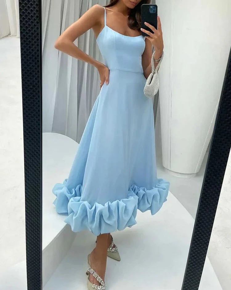 Liv Elegant Solid Color Slip Dress