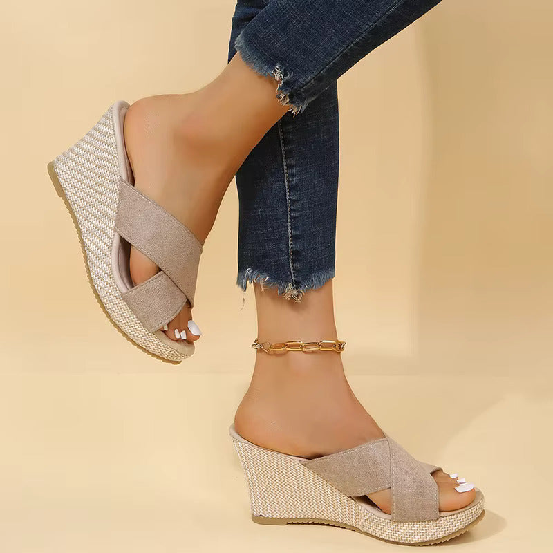 Lucie-Claire™ | Almina Comfort Wedges Sandals.