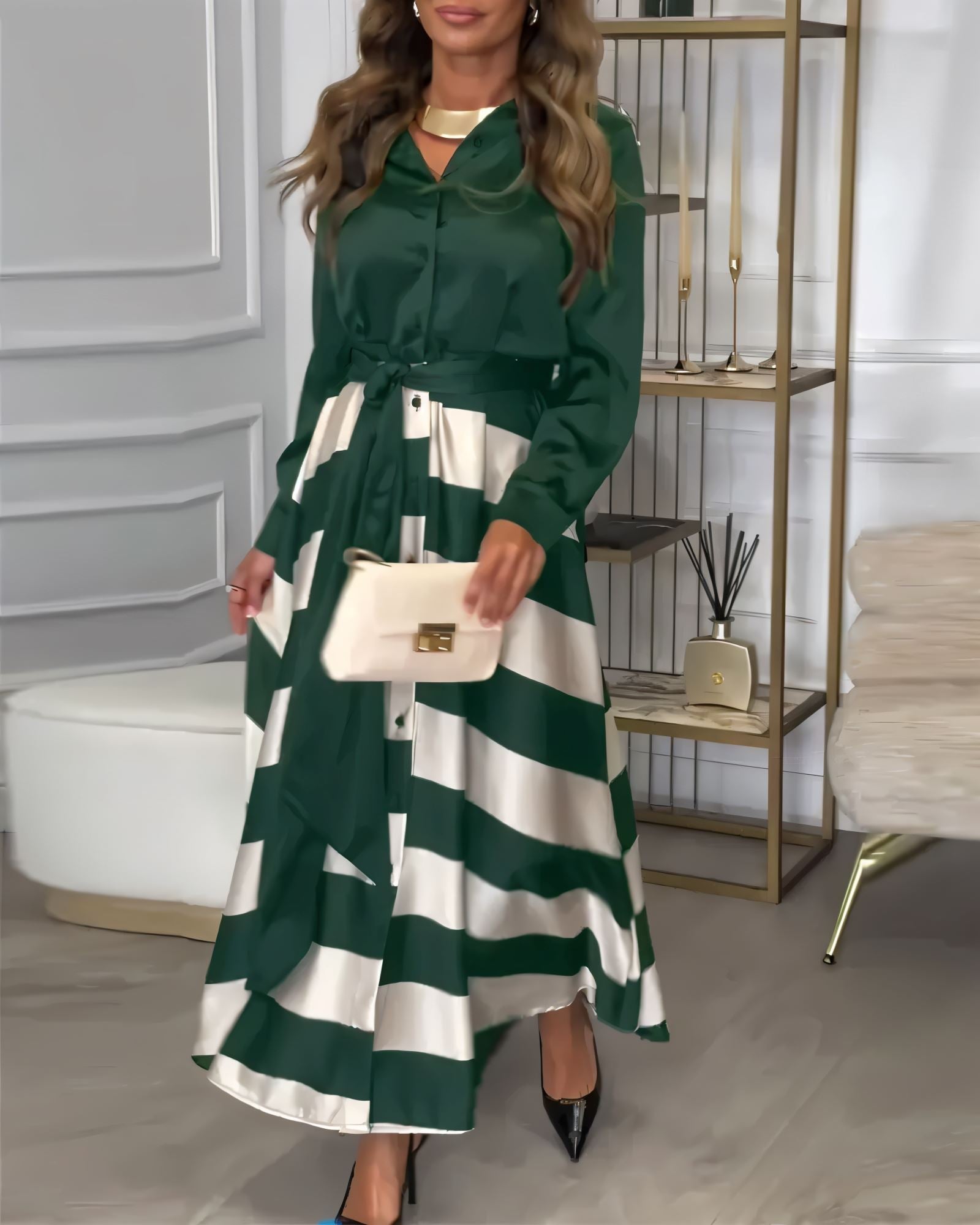 Georgette Elegant Maxi Dress
