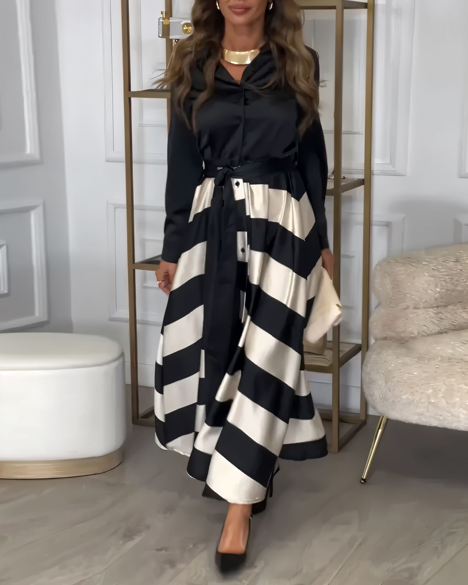 Georgette Elegant Maxi Dress
