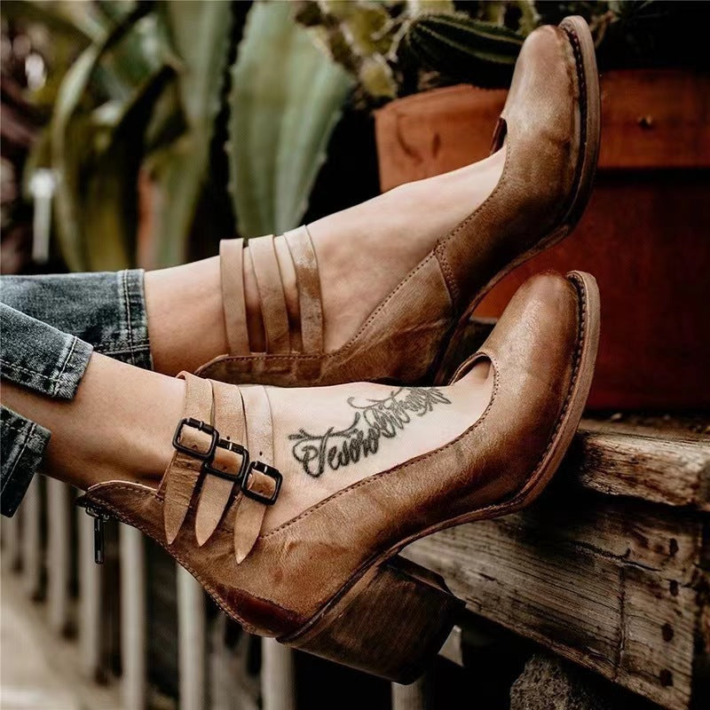 Timeless Vintage Leather Pumps