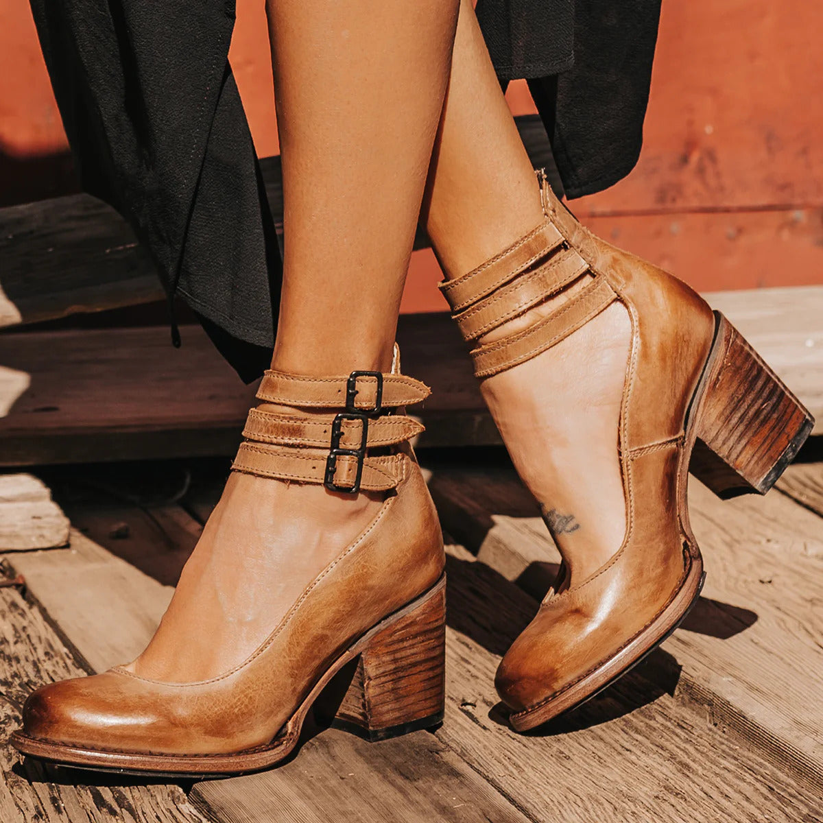 Timeless Vintage Leather Pumps