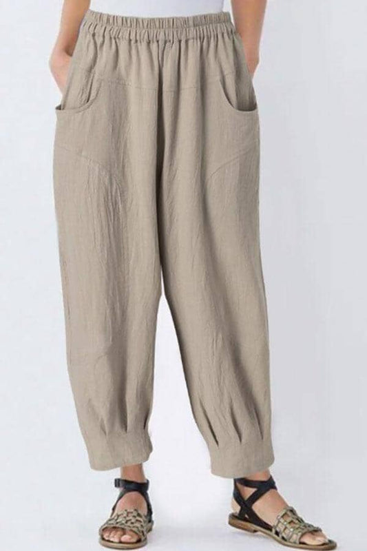 Carline™ - Casual Harem Pants with Side Pockets