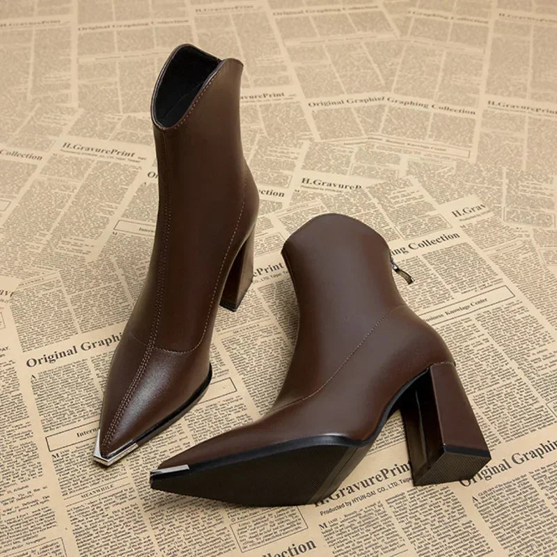 Relaxed Fit Leather Heels