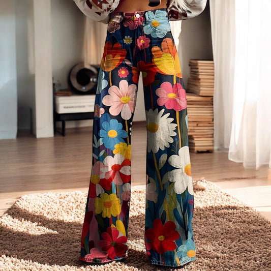 Hannah™ | Floral Print Wide-Leg Pants