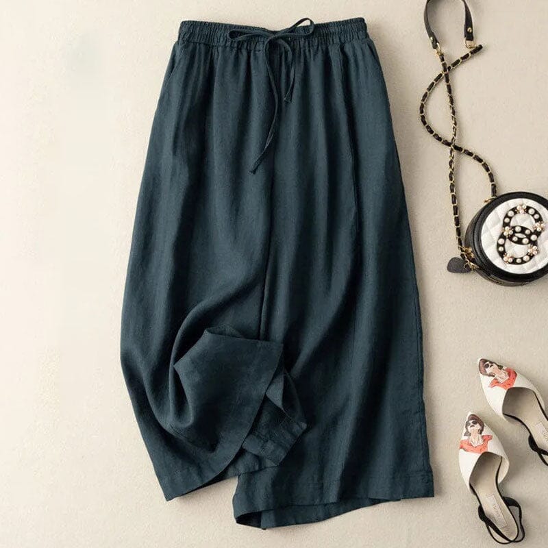 Dorothea™ - Cotton and Linen Cropped Pants