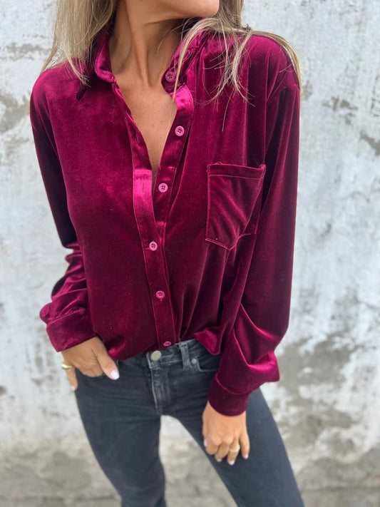 Kiralee™ | Velvet Shirt