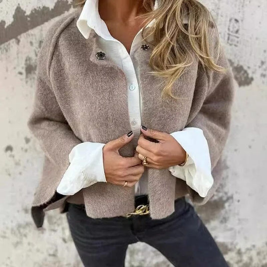 Sadie™ - Short Fur Jacket with Buttons